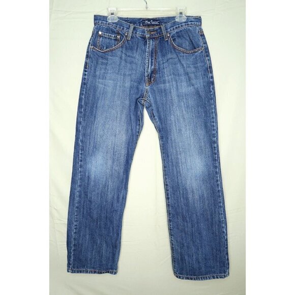 Oleg Cassini American Dungarees Straight Blue Jeans Dark Wash Mens Size 34x29.5 - Picture 1 of 13